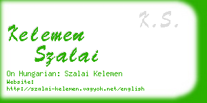 kelemen szalai business card